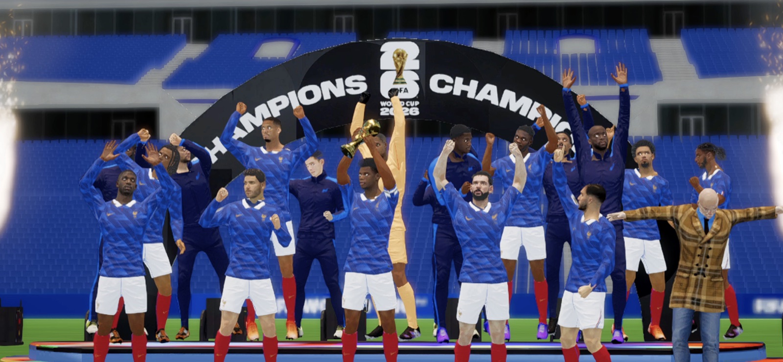 FM Heads in-game — World Cup celebration
