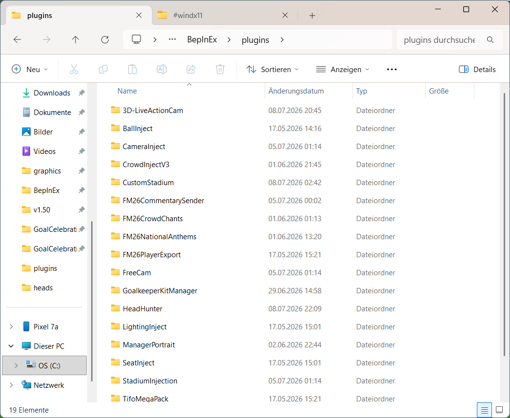 BepInEx plugins folder showing the HeadHunter plugin